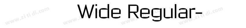 未來熒黑 Wide Regular字体转换
